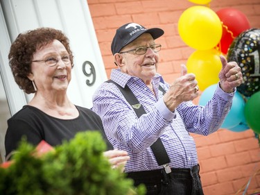 Arnprior resident Ed Levesque spent Sunday afternoon with his wife Mary Lou, being celebrated by friends, family and community members, as he turned 100 years old.