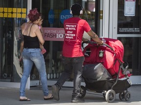 Shoppers in Toronto.