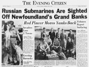 Cold War tensions escalated in July 1950, when Newfoundland fishermen reported seeing Russian submarines off the Grand Banks.