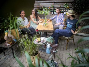 Arlo Restaurant's partners, left to right: Mark Ghali; Emily Bertrand; Jamie Stunt, chef; and Alex McMahon, sommelier.