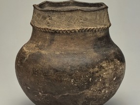 A St. Lawrence Iroquois clay cooking pot, found in a Lanark County cave in the mid-19th century, was once displayed in Dr. Edward Van Cortlandt's 'cabinet of curiosities' at his Wellington Street home, and is now held by the McCord Museum in Montreal. The pot is currently one of the stars of a ground-breaking U.S. exhibition celebrating more than 1,000 years of artistic achievement by the Indigenous women in North America.