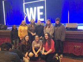 A group of St. Thomas Aquinas High School students attended WE Day Manitoba on Wednesday, Oct. 30.