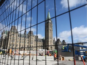 Construction on Parliament Hill.