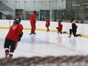 Hockey practices resumed at Bell Sensplex in Kanata on July 09.