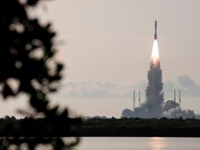 This NASA photo shows a United Launch Alliance Atlas V rocket with NASAs Mars 2020 Perseverance rover onboard as it launches from Space Launch Complex 41 at Cape Canaveral Air Force Station, on July 30, 2020, from NASAs Kennedy Space Center in Florida.