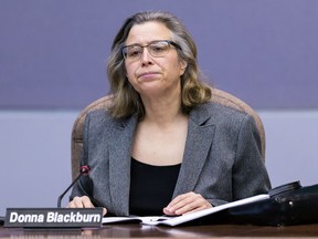 Trustee Donna Blackburn during an Ottawa-Carleton District School Board meeting in March 2017.