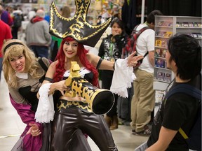 Costumed fans at a previous Comiccon convention.