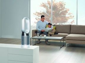 Reports on the monitoring and purifying of air can be sent to a Dyson app.