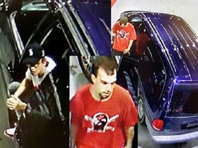 Composite of police handout pictures of suspects in an attack in Kanata on Canada Day.
