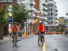 Bank Street between Queen Street and Flora Street was closed for vehicle traffic, Saturday, July 11, 2020.