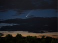 Ottawa amateur astrophotographer Andrew Symes captured these pictures of Comet NEOWISE through a break in the clouds near Carp on Monday night.