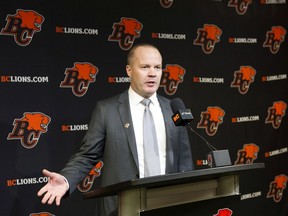 Rick Campbell was named the new head coach of the B.C. Lions at the team's Surrey training facility on Dec. 2, 2019.