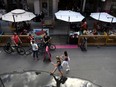 The outdoor patio scene in the ByWard Market.