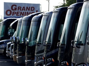 FILE PHOTO: Recreational Vehicles (RV) that are for sale are pictured at a dealership in Dover, Florida, U.S., June 20, 2019.