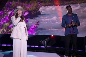 Singer-songwriter Serena Ryder, left, and radio host Pierre-Yves Lord.