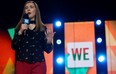 Over 16,000 students and educators gathered for We Day at Canadian Tire Centre in Ottawa Wednesday Nov 9, 2016. Clare Morneau, 17-year old author of Kakula Girls, speaks at We Day Wednesday.