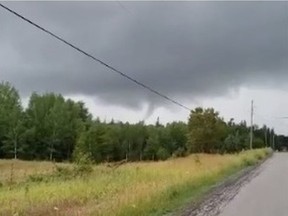 This is a screengrab from a video shot by Jason Warnock in the Almonte area near Burnt Lands Road on Saturday, July 11, 2020.