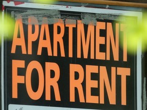 An apartment for rent sign