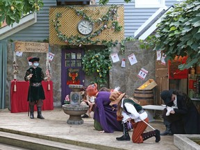 Future performances of The Comedy of Errors by the student troupe depend on an inspection of the backyard stage, scheduled for Monday.