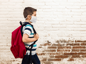 A student going to school.