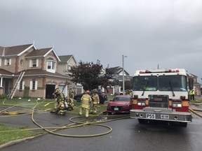 Ottawa Fire Services
on the scene of a fire at  1057 Fieldfair Way that residents believe may have been caused by a lightning strike Tuesday, Aug. 18.