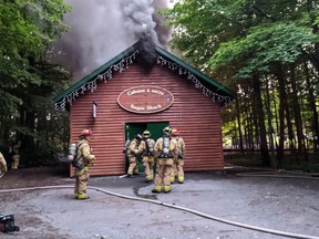 Ottawa Fire Services at the Vanier Sugar Shack at 300 Des Pères Blancs Avenue in August 2020.