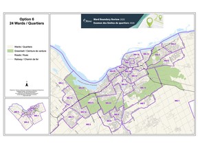 Ottawa Ward Boundary Review 2020. Option 6.