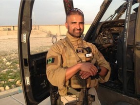 Ottawa Police Service Const. Umer Khan is seen here in a file photo from his time as a member of the military during a NATO mission in Afghanistan.