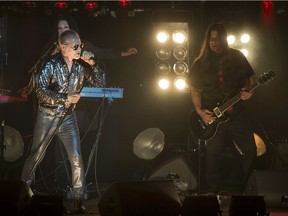 Ivan Doroschuk, founding member of Men Without Hats, performs as his band headlines the Discotheque bash as part of the Montreal Jazz festival in Montreal, on Saturday, July 1, 2017. (Peter McCabe / MONTREAL GAZETTE)