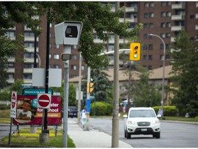 Photo radar set up along Bayshore Drive in July.