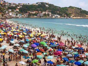 File photo/ People enjoy the weather at Barra de Guaratiba amidst the coronavirus (COVID-19) pandemic on September 13, 2020 in Rio de Janeiro, Brazil. According to the Brazilian Health Ministry, Brazil has over 4.300.000 positive cases of coronavirus (COVID-19) and more than 131,600 deaths.