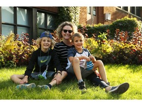 Jana Trembinski with sons Sam, 11, and Jude, 8.