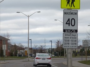Speed enforcement zone near a school.