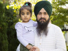 Prabhjot Singh and one of his daughters.