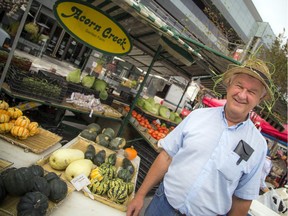 Andy Terauds of Acorn Creek Garden Farm at the Farmer's Market at Lansdowne.