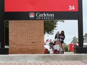 A student moves into residence in early September.