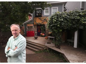 Paul Keen photographed in his back yard in Ottawa. Ottawa bylaw wants to shut down a backyard play in Old Ottawa South put on by young people, as a charitable fundraiser.