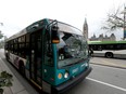 An STO bus on the south side of Wellington Street on Wednesday.