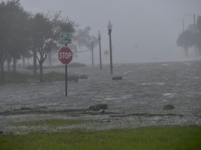 Flooding due to Hurricane Sally is seen in Pensacola, Florida, U.S. September 16, 2020.