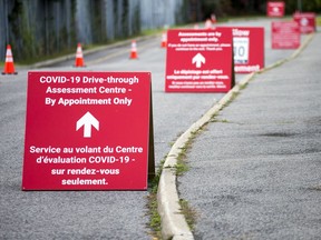 COVID-19 drive-through assessment centre on Coventry Road.