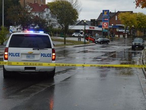 Brockville police and the Ontario Provincial Police were on the scene of a fatal collision involving a pedestrian at the intersection of King Street West and Clarissa Street on Saturday.