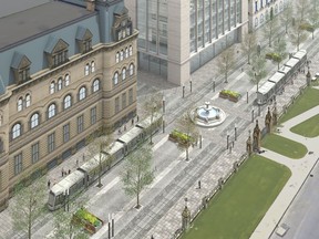 Artist's conception of what 'The Loop' would look like on Wellington Street.