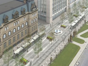 An artist's conception of what 'The Loop' would look like on Wellington Street.