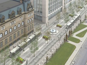 Supporters of 'the loop' want a rail circuit connecting the Ottawa and Gatineau downtowns, with a reimagined Wellington Street in front of the Parliament Buildings.
