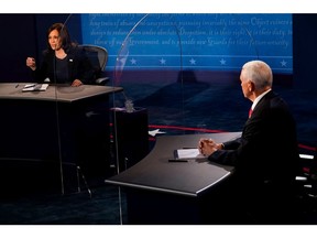 Democratic vice presidential nominee Sen. Kamala Harris and U.S. Vice-President Mike Pence square off – in civilized tones – in the vice-presidential debate Wednesday night.