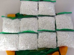 Seized methamphetamine pills