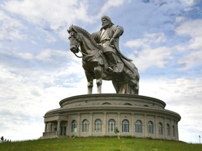 The Genghis Khan statue on horseback, at Tsonjin Boldog east of the Mongolian capital Ulaanbaatar.