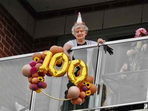 Val Willis marked her special birthday last September from the balcony of her retirement home.