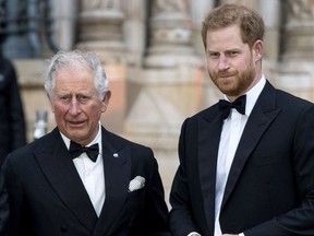 FILE: Britain's Prince Charles, Prince of Wales and Britain's Prince Harry.