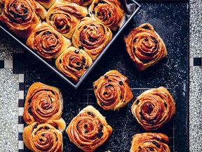 Chelsea buns from The British Baking Book.